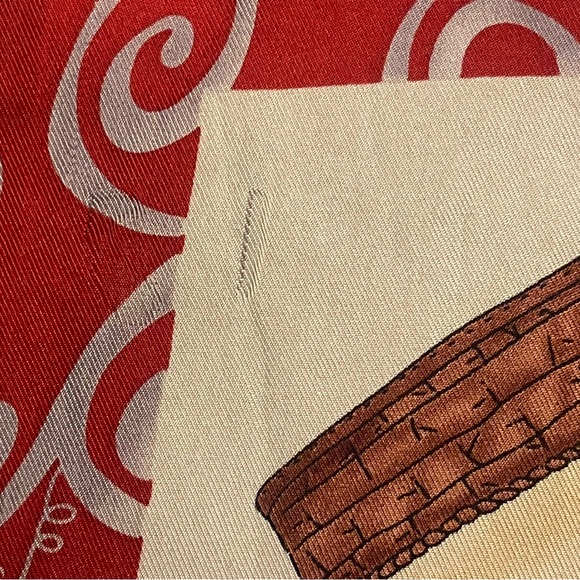 Brighton Red and Cream Swirl Scarf - Picture 4 of 7